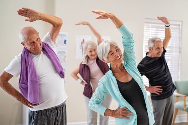 Group of Seniors doing yoga